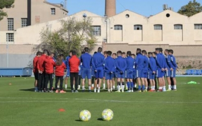 La plantilla del Centre d'Esports, en un entrenament enguany | Roger Benet